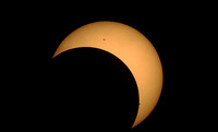 Eclipse Maximum from Calgary 51°N, 7:14PM